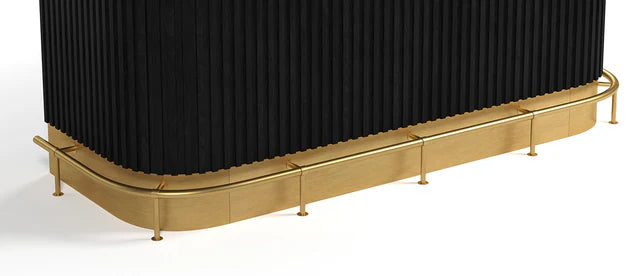 RAM Game Room Prohibition Series "Foot Rail" for Prohibition 84" Cocktail Bar
