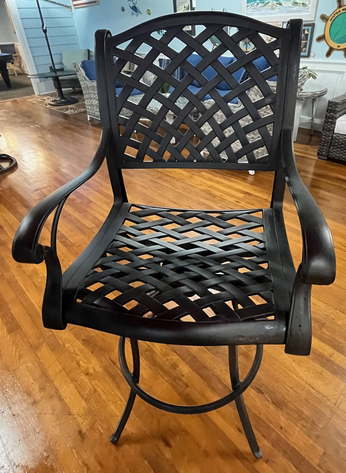 New Providence Cast Aluminum Swivel Bar Chair by DWL