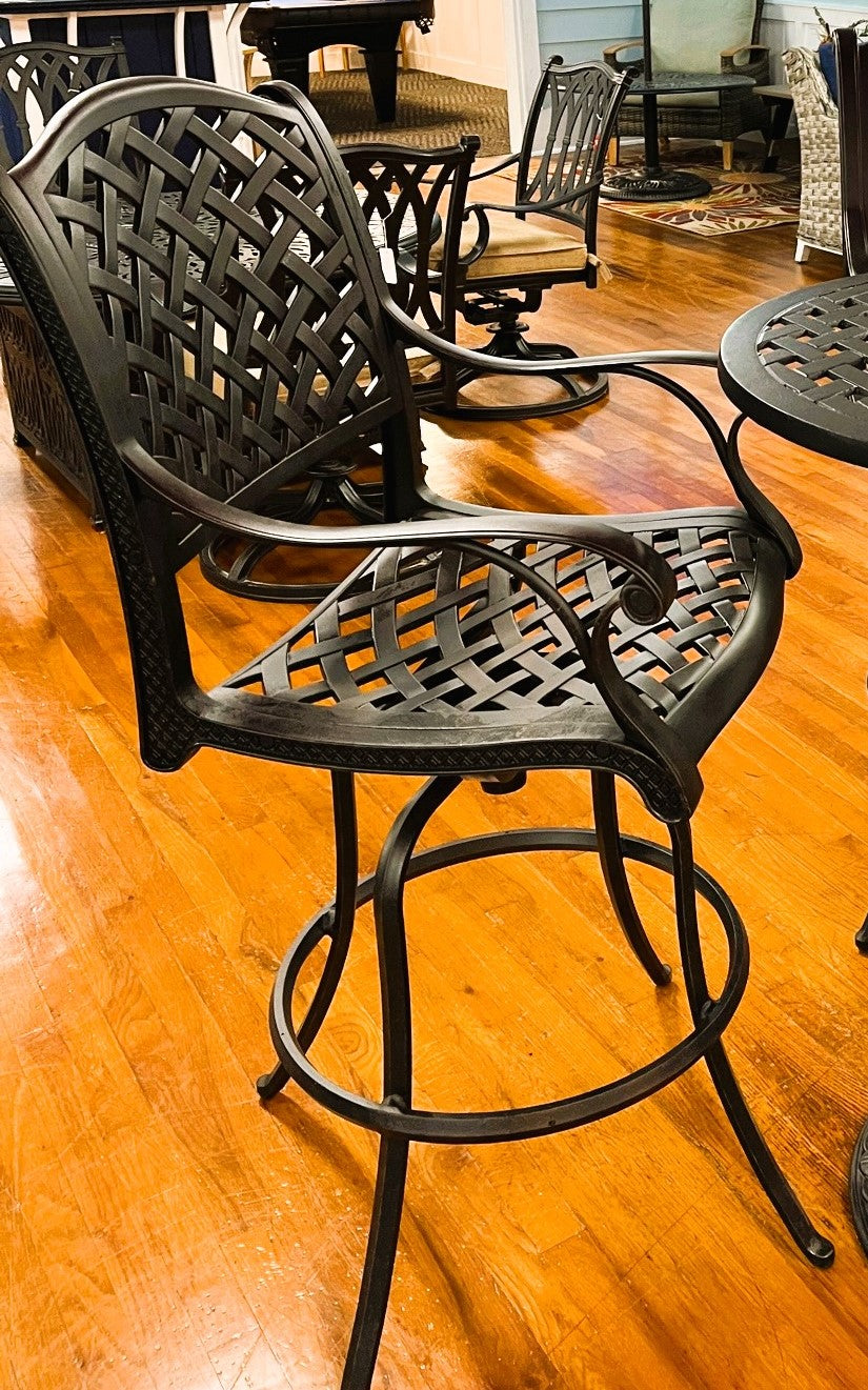 New Providence Cast Aluminum Swivel Bar Chair by DWL