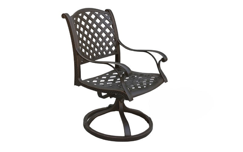 New Providence Cast Aluminum Swivel Rocker Dining Chair by DWL
