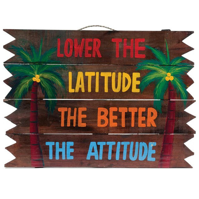 RAM Game Room Hand Painted "Lower The Latitude" Outdoor Decor Wall Art