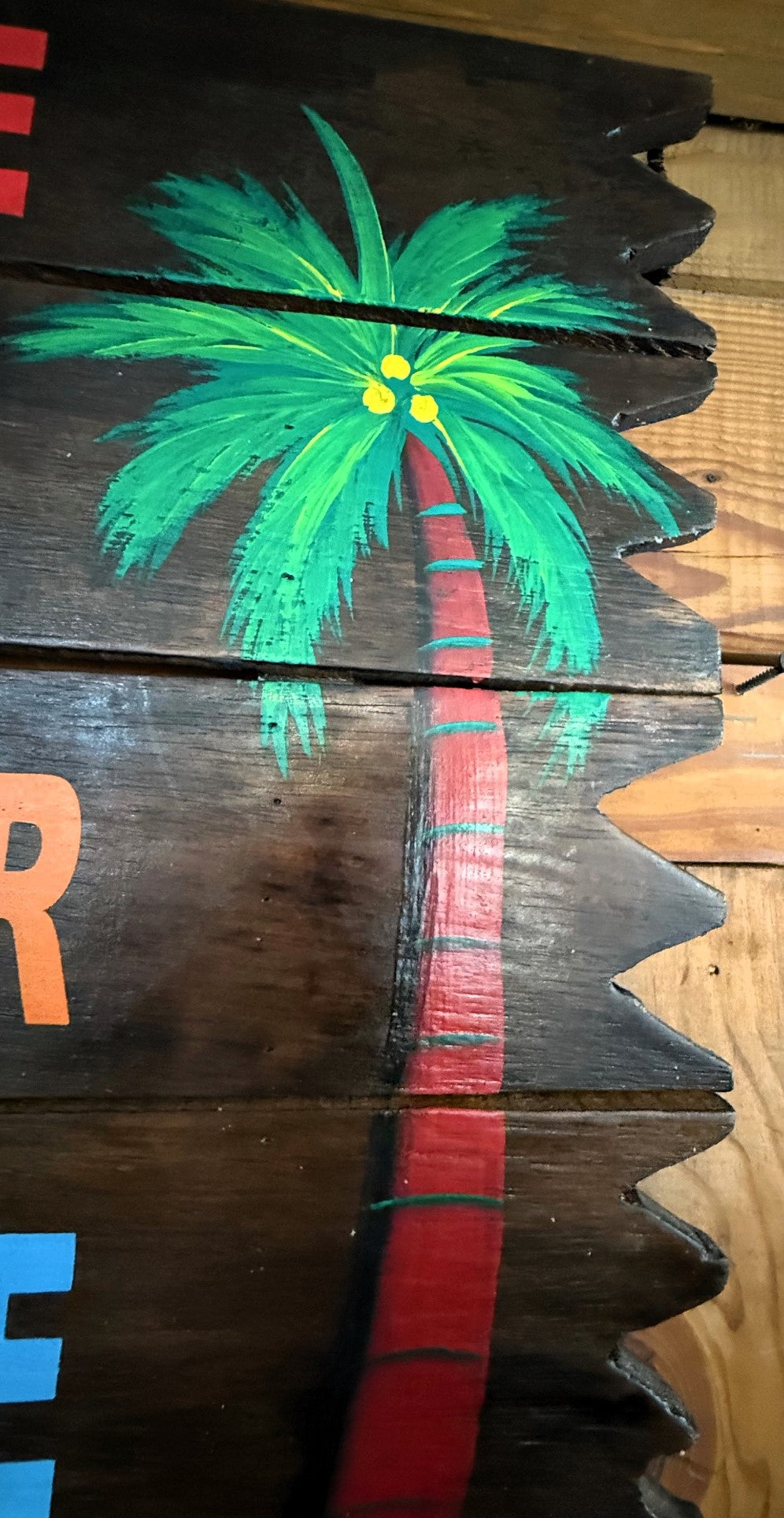 RAM Game Room Hand Painted "Lower The Latitude" Outdoor Decor Wall Art